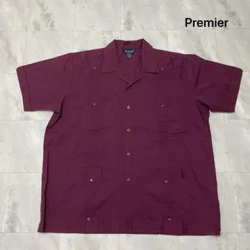 Premier 프리미어 쿠바 셔츠 반팔 90s 자수 박스 실루엣