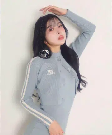 Darich 라인 니트 앙상블 미니 원피스