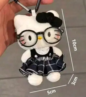 헬로키티 안경 키링 블랙