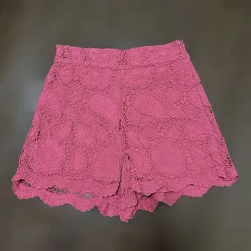 마쥬 핑크 레이스 숏 팬츠 36