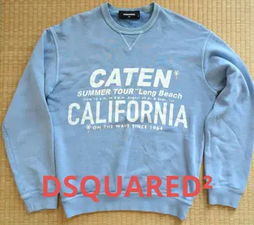 DSQUARED2 스카이블루 크루넥 트레이닝복 CATEN 형제 프린트