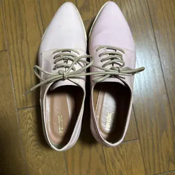 피피 pippi 통굽 핑크 레이스업 슈즈