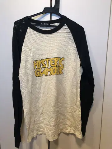 HYSTERIC GLAMOUR 메쉬 래글런 슬리브 상의