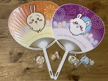 쿠라스시 치이카와 (먼작귀) 모몽가 토끼 피규어 부채