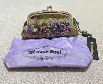 Think Bee! 골든 크림토 가마구치 파우치 가마구치