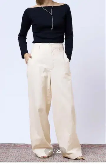 IENA IENA LA BOUCLE 백 새틴 치노 팬츠