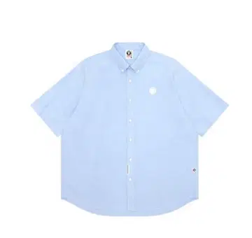 AAPE NOW 라이트 블루 버튼 다운 셔츠 XL