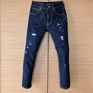 Nudie Jeans 데미지 데님 청바지 누디진