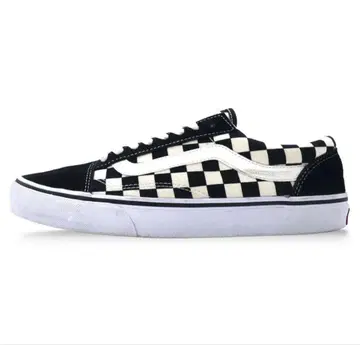 VANS 올드스쿨 체크 무늬 깃발 스니커즈 28cm 블랙