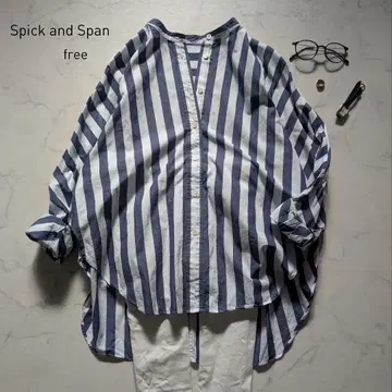 Spick and Span 스픽 앤 스팬 면 100% 셔츠 보더