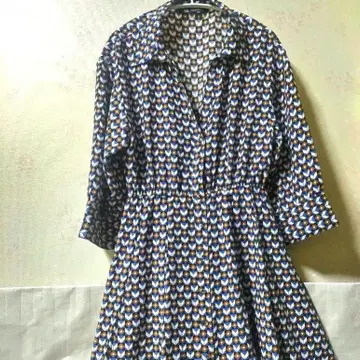 ZARA 자라 기하학 패턴 셔츠 원피스 USA M(JPN L 상당)