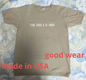 GOODWEAR 크루넥 숏 슬리브 티셔츠 커프스 & 헴 리브