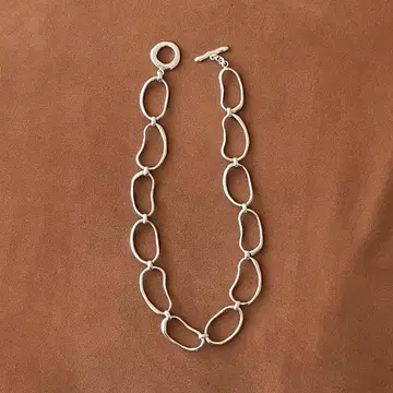 모던 위빙 Handfomed Oval Link Chain 목걸이