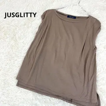 저스길리티 티셔츠 프렌치 슬리브 드레이프감 소재 모카 일본제