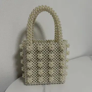 펄 비즈 핸드백