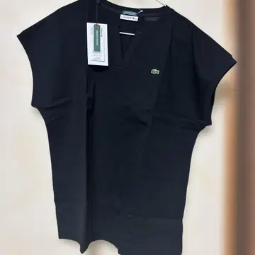 라코스테 블랙 슬리브리스 폴로 셔츠 36