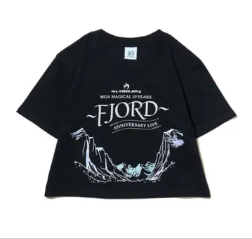 미세스 FJORD (피요르드) 크롭 로고 티셔츠 블랙