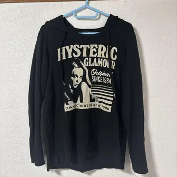 히스테릭 글래머 블랙 후드티