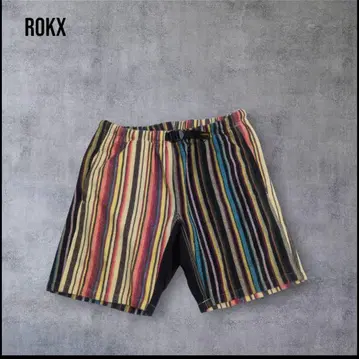 ROKX 다색 스트라이프 반바지