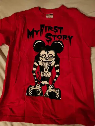 MY FIRST STORY 마이파스 군 티셔츠 S 레드 빨간색