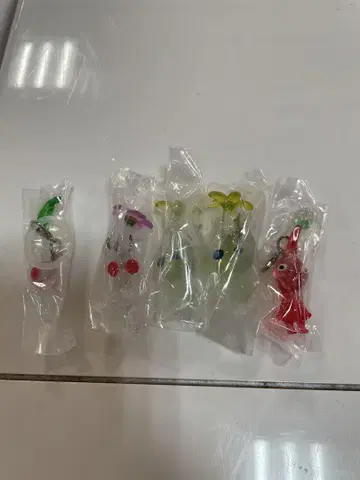 미사용 새상품 PIKMIN 피크민 가챠가챠 메지루시 액세서리 5개