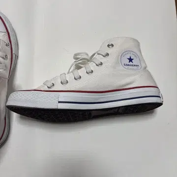 CONVERSE 하이컷 스니커즈 화이트 24cm