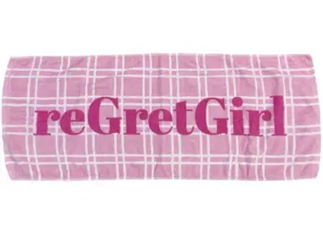 reGretGirl 리그렛 걸 타월 라이브 굿즈 핑크 체크 일본 락