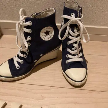 CONVERSE ALL STAR 네이비 하이컷 웨지 스니커즈