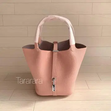 가죽 버킷 백 핑크 S 가죽 백 천연 가죽