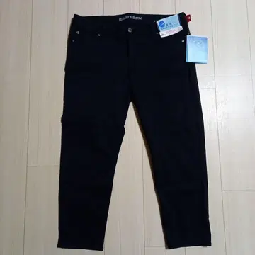 테이퍼드 데님 팬츠 블랙 허리 88cm