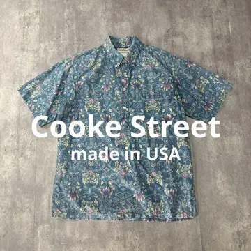 Cooke Street 풀오버 버튼 다운 하와이안 셔츠 USA제