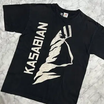 KASABIAN 카사비안 티셔츠 밴딩 티셔츠 카피 라이트 블랙 M