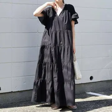 FREAK'S STORE 인도 티어드 볼륨 원피스
