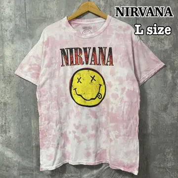 NIRVANA 닐바나 타이다이 밴딩 티셔츠 L 스마일 구제 의류