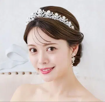 annan wedding 티아라 가로 길이 넓은 브라이덜
