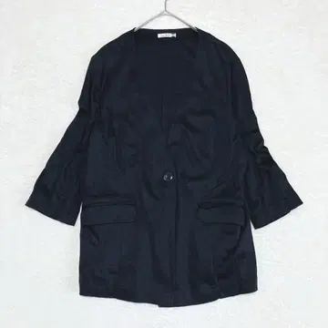 에우루큐브 2XL 3L 빅 사이즈 노카라 자켓 다크 네이비
