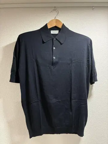 JOHN SMEDLEY 네이비 피케 셔츠 isis