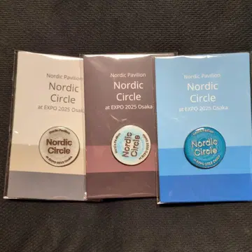 오사카 만국 박람회 북유럽관 Nordic circle 핀 배지 3종 세트