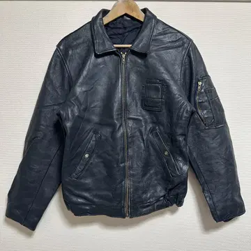가죽 프렌치 플라이트 자켓