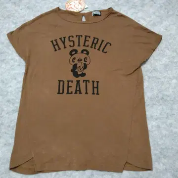HYSTERIC DEATH 반팔 티셔츠 브라운 미사용 새상품