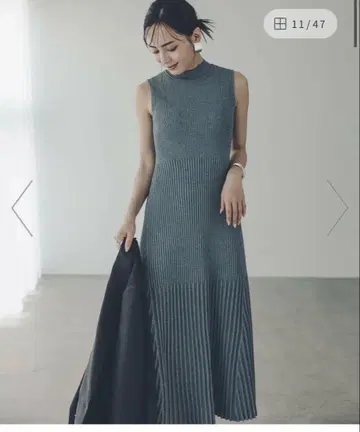 anuans 세미 머메이드 니트 원피스