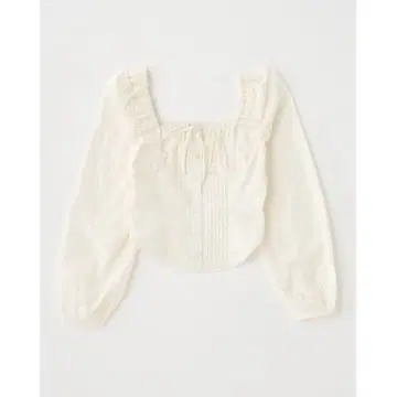 MOUSSY PUFF SLEEVE CORSET FIT 블라우스 화이트
