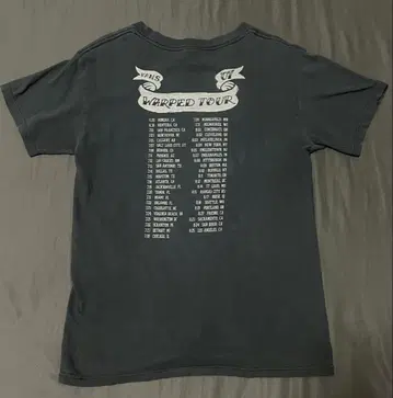 Vans Warped Tour 2007 페스티벌 T 블랙 페이드