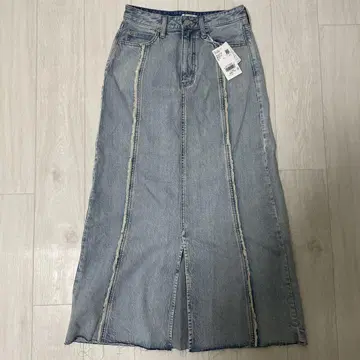 LOWRYS FARM 데님 슬릿 롱 스커트 M