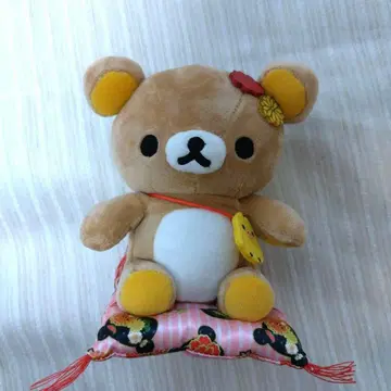 리락쿠마 봉제 인형 꽃 장식 포함 약 20cm