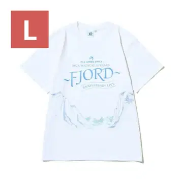 미세스 FJORD 로고 티셔츠 화이트 라이브 L 사이즈