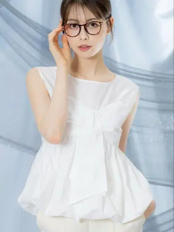 Noela 벌룬 리본 블라우스