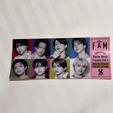 timelesz FAM 회장에서만 판매되는 티켓 스티커 후쿠오카