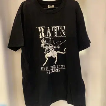 RATS 그래픽 티셔츠 XL 블랙