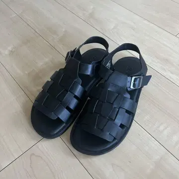 ZARA 뜨개질 디자인 블랙 구르카 샌들 남성용